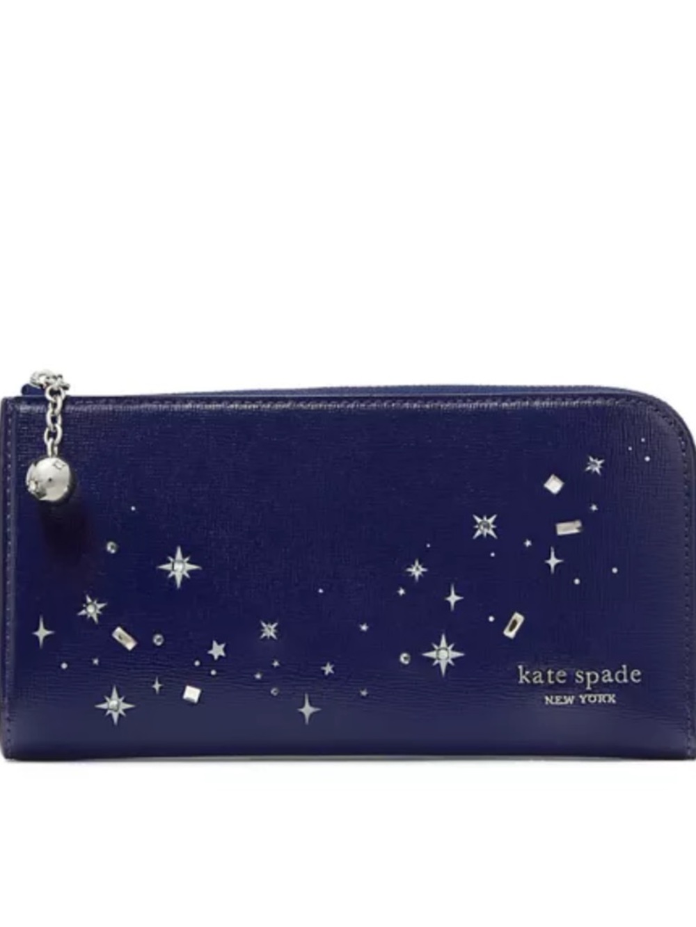 NWT’s! Kate Spade New York Devin Embellished Shiny Saffiano Leather Wallet.